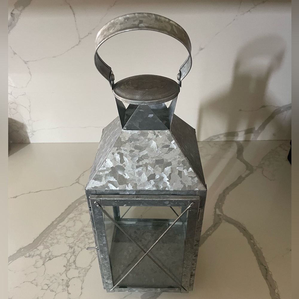 Farmhouse Metallic Lantern Home Accent